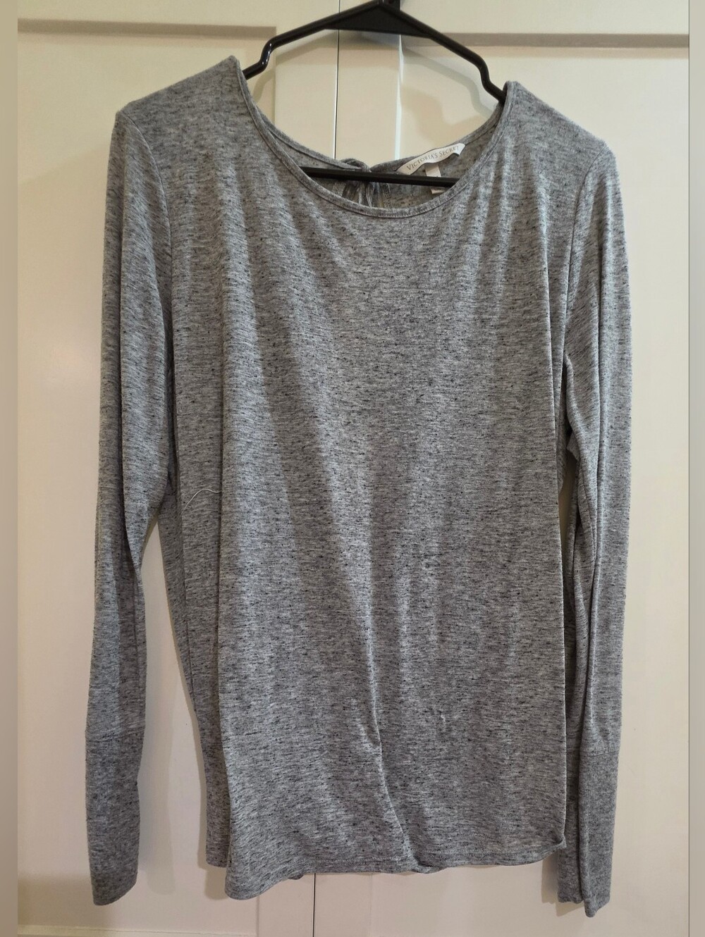 Victoria's Secret Gray Long Sleeve Crewneck Top
